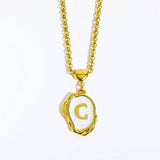 NEW 26 LETTERS OIL DROP THREE DIMENSIONAL NECKLACE_CWMM3756