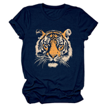 Women Summer Tee With Stylish Tiger Print_Cwttsl0494