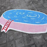 CUTE DOPAMINE INSPIRED ROUND PLUSH BEDROOM RUG_CWMM7327