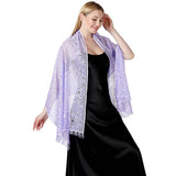 FLORAL LACE TIE DYE SHAWL BRIDAL EVENING WRAP_CWASC1092