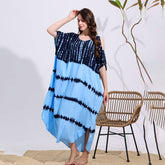 RAYON TIE DYE OFF SHOULDER BEACH COVER UP_CWMM6152