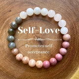 Colorful Round Beaded Natural Stone Bracelet_Cwmm11258