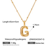 NICHE ALL MATCH TEMPERAMENT GLOSSY LETTER NECKLACE_CWAJE1893