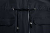 Waterproof Hooded Long Straight Trench Coat