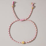 DIY HANDMADE FOUR COLOR COTTON CROSS BRACELET_CWMM3800