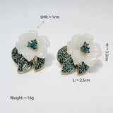 Vintage Flower Zirconium Earrings