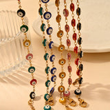 CLASSIC 18K STAINLESS STEEL EVIL EYE BRACELET_CWAJE4597