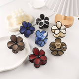 Cwaha1398_Elegant Black Border Flower Hair Claw Clip