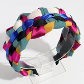 BOHEMIAN WIDE BRIMMED COLORFUL TWIST HEADBAND_CWAHA2193
