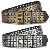 Liuding Hollow Air Eye Punk Style Pu Belt