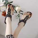 CRYSTAL BEADED DECORATIVE PINCH TOE SANDALS_CWSHS0507