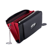 CARBON FIBER PATTERN LEATHER COIN PURSE CARD BAG_CWAB3871