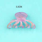 OCEAN BEACH FISH SEASHELL ACRYLIC HAIR CLAW CLIPS _CWAHA0552