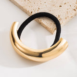 MINIMALIST METAL TUBE ELASTIC HAIR TIE BAND_CWAHA6195