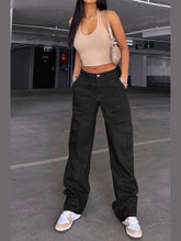 DENIM SEMI ELASTIC DESIGN CARGO PANTS_CWJP0180