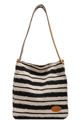 Stripe Pattern Casual Shoulder Bag_Cwab0512