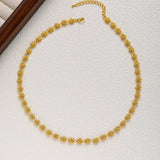 Vintage Flower Necklace Sun Pattern Necklace_Cwmm3622