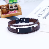 Vintage Braided Statement Leather Bracelet_Cwmm4522