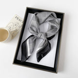 LETTER PRINT SATIN SQUARE SCARF FOR WOMEN_CWASC0810