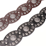 Exaggerated Punk-Style Oval Spliced Waistband