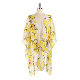 LEMON PRINT OPEN FRONT KIMONO CARDIGAN FOR SUMMER_CWASC0794