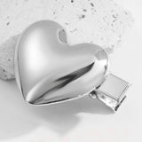 METAL HEART FLOWER HAIR CLIP ELEGANT MINIMAL_CWAHA6177
