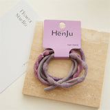 4 PIECES OF CANDY COLORED SIMPLE HAIR TIES_CWAHA1130