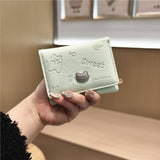 Cute Embossed Cat Candy Color Mini Wallet_Cwab06219