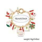 Cwaje2512_Santa Claus Rice Bead Pendant Bracelet