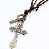 RETRO ADJUSTABLE CROSS PENDANT NECKLACES_CWAJE0498