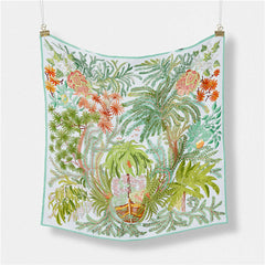 20 9 SILKY SATIN SQUARE SCARF SWEET CREAM STYLE_CWASC0642