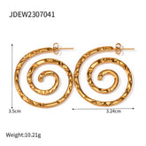 PERSONALIZED BEAT SPIRAL HAMMER EARRINGS_CWASC1686