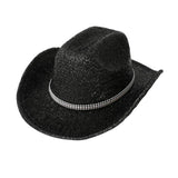REFLECTIVE RHINESTONE WESTERN HIGH CROWN HAT_CWAH3655