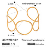 STYLISH IRREGULAR LARGE CIRCLE OPEN CUFF BRACELET_CWAJE4900