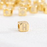 18K GOLD PLATED ZIRCONIA DICE PENDANT NECKLACE_CWMM5876