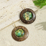 FASHION ABALONE STICKER COCONUT SHELL EARRINGS_CWMM4274