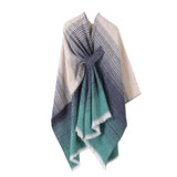 Wear Scarf Knitted Side Strap Shawl Cape_Cwasc2254