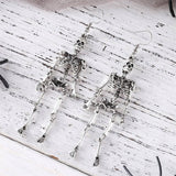 CREATIVE HALLOWEEN HUMAN SKULL VINTAGE EARRINGS_CWAJE1978