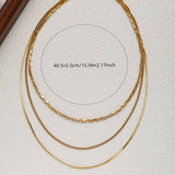 FASHIONABLE 18K GOLD PLATED THREE LAYER NECKLACE_CWMM3629