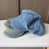 FASHION RETRO DISTRESSED DENIM BERET_CWAB2911