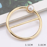 METAL HEM WITH PEARLS AND DIAMONDS SCARF RING_CWMM2152