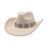 Unisex Cowboy Fedora Hat Ethnic Style_Cwah04445