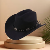ETHNIC WESTERN COWBOY HAT WITH BELT FOR SHOW_CWAH3651