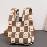 SMILING FACE PATTERN CROCHET HOBO HANDBAG PURSE_CWAB0883