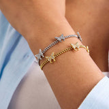 LUXURY 18K GOLD WHITE ZIRCON BUTTERFLY BRACELET_CWAJE4832