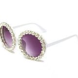 DIAMOND EXAGGERATED ROUND FRAME SUNGLASSES_CWASG0789