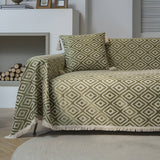 GEOMETRIC JACQUARD RETRO AMERICAN SOFA THROW_CWMM1652