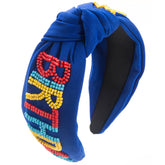 NEW HANDMADE RICE BEAD KNOTTED HEADBAND_CWAHA1785