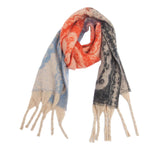 PAISLEY JACQUARD SCARF THICK FRINGE WINTER SHAWL_CWASC0857