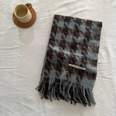 HOUNDSTOOTH SCARF SOFT FAUX CASHMERE WINTER WRAP_CWASC2358